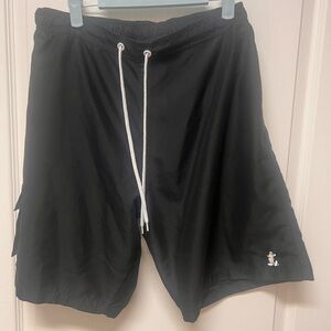 Disney Black men’s swim Shorts with White Drawstring